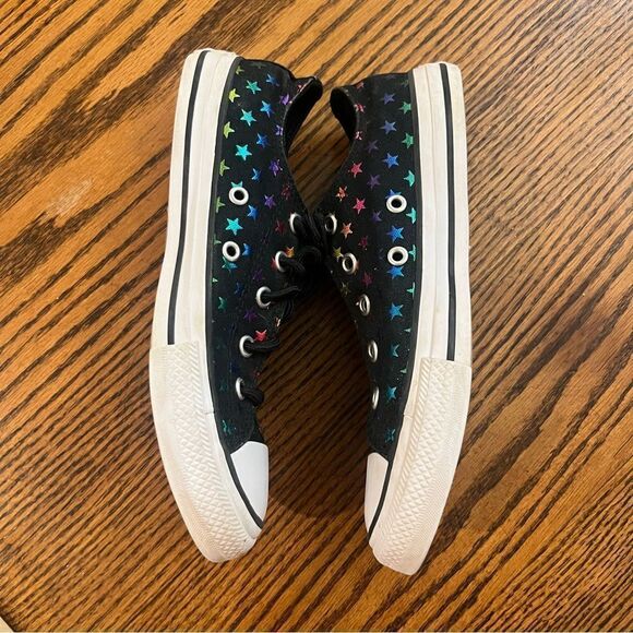 Converse Big Girls Archive Foil Chuck Taylor All Star Casual Sneakers Star Print - Picture 6 of 10